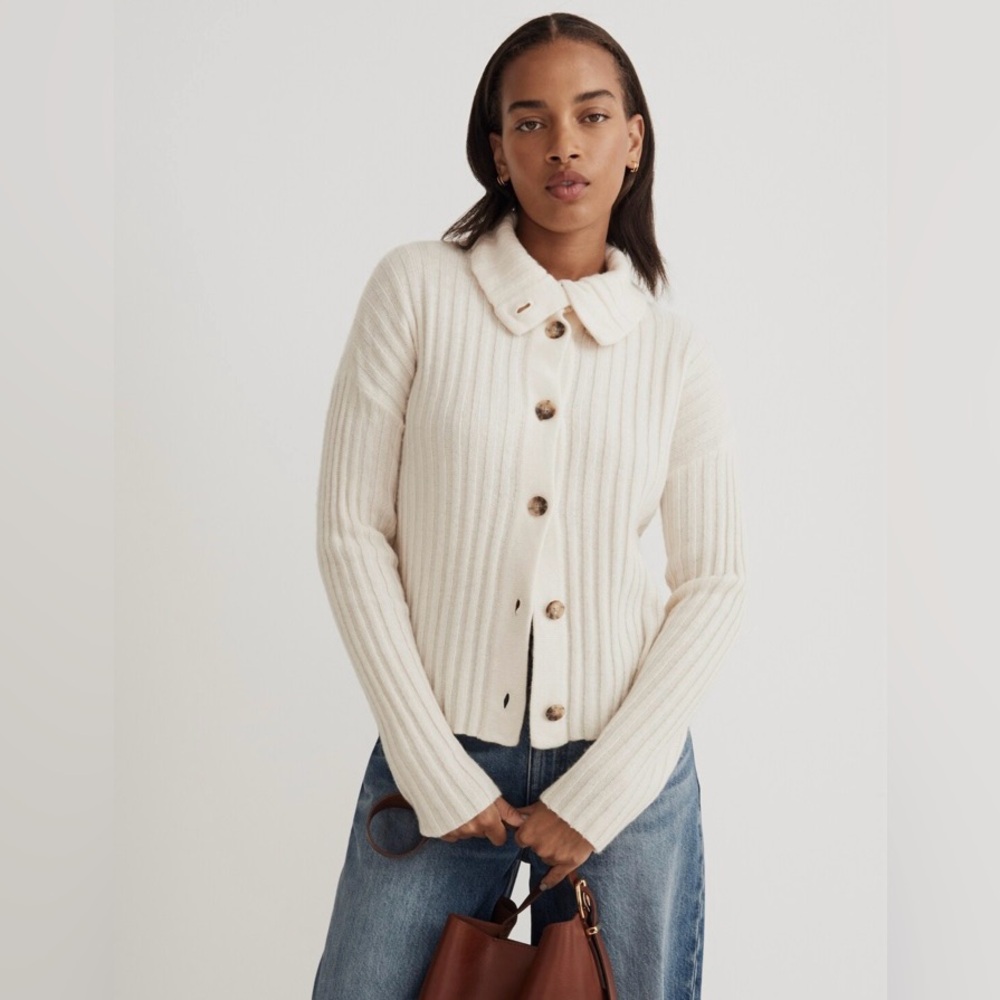 Madewell Oversized-Collar Cardigan Sweater